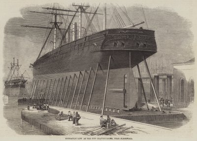 Hydraulisk hiss vid New Graving-Docks, nära Blackwall av Edwin Weedon