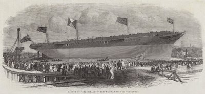 Lansering av The Himalaya Screw Steam-Ship, på Blackwall av Edwin Weedon
