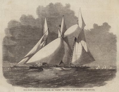 Royal Thames Yacht Club Schooner Match, Wildfire och Vestal in the Lower Hope av Edwin Weedon