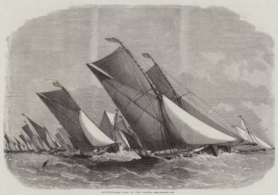 Sailing-Barge Race på Themsen av Edwin Weedon