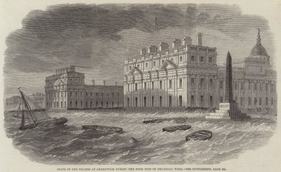 State of the Thames i Greenwich under högvatten torsdagsveckan av Edwin Weedon