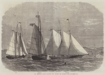 American Yachts hälsar Hennes Majestät utanför Osborne House av Edwin Weedon