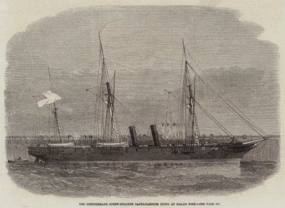 Den konfedererade skruv-ångaren Rappahannock ligger vid Calais Pier av Edwin Weedon