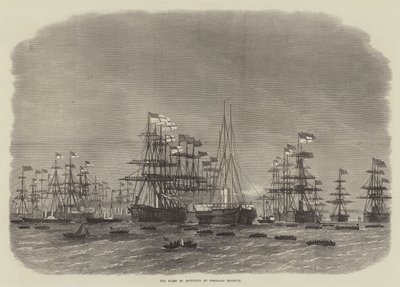 Fleet of Ironclads vid Portland Harbor av Edwin Weedon
