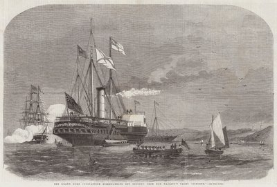Storhertigen Konstantin går av från Osborne från Hennes Majestäts Yacht Osborne av Edwin Weedon