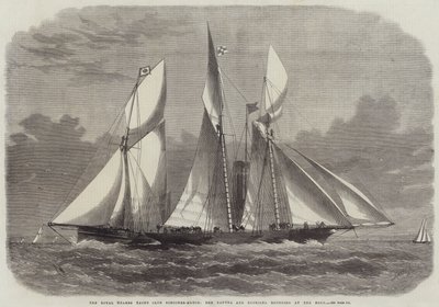 Royal Thames Yacht Club Schooner-Match, Xantha och Gloriana-rundningen vid Nore av Edwin Weedon