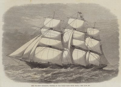 The Tea-Ship Spindrift, vinnare av Ocean Race från Kina av Edwin Weedon