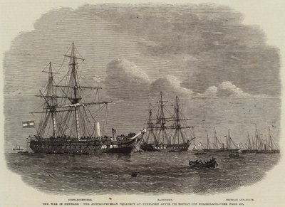Kriget i Danmark, den österrikisk-preussiska skvadronen i Cuxhaven efter dess nederlag utanför Helgoland av Edwin Weedon