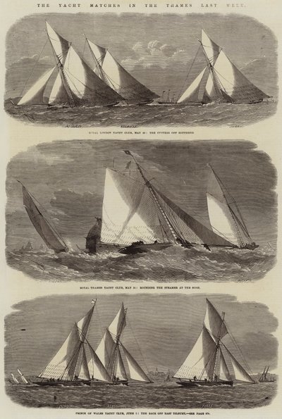 Yachtmatcherna i Themsen förra veckan av Edwin Weedon