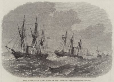 Vraket av Steamer Hydaspe på Pan Shoal Rhio Strait, nära Singapore av Edwin Weedon