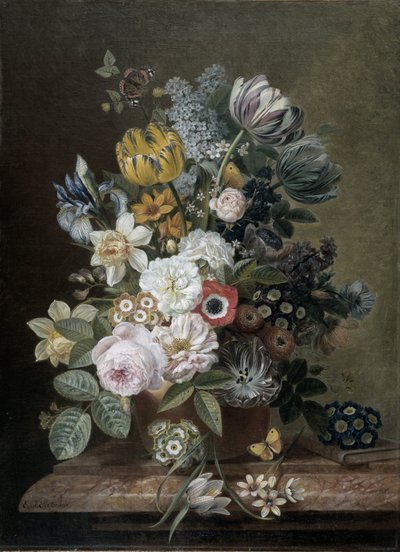 Stilleben med blommor av Eelke-Jelles Eelkema