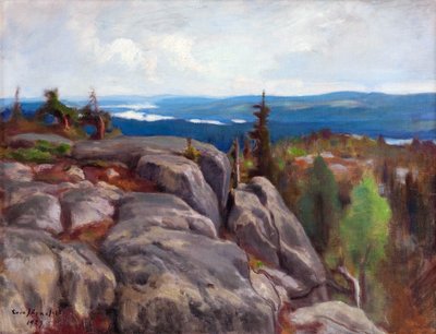 Landskap (Maisema från Koli) - Paysage de Koli - par Eero (Erik) Jarnefelt (Jaernefelt) (1863-1937) av Eero Järnefelt