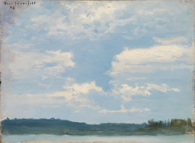 Sjölandskap, molnig himmel av Eero Järnefelt
