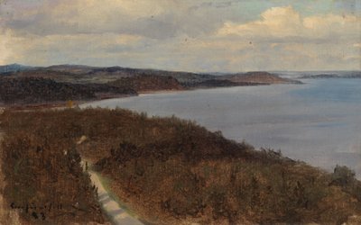 Utsikt över en sjö och bergsryggar av Eero Järnefelt