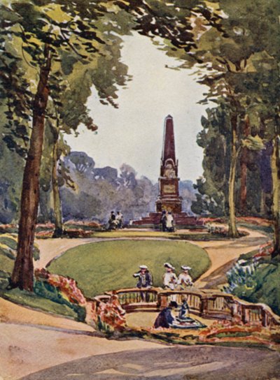 Rhen: Homburg, i parken (färglitografi) av Effie Jardine