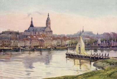 Rhen: Nymwegen (färglitografi) av Effie Jardine