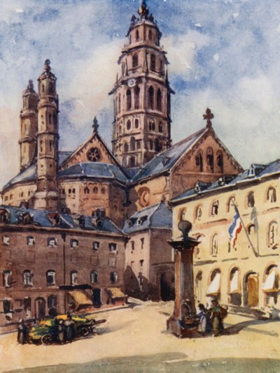 Rhen: Katedralen, Mainz, Mayence (färglitografi) av Effie Jardine