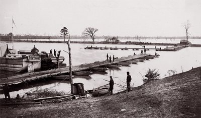 Pontonbron, 1861-65. av Egbert Guy Fowx