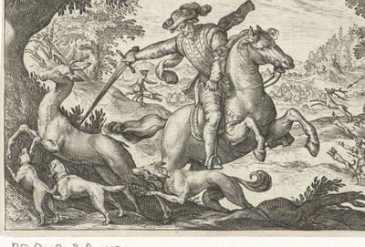 Hertenjacht Jachtscenes (serietitel) Ikoner Venantum Arter Olika representanter (titelserie) av Egbert Jansz.