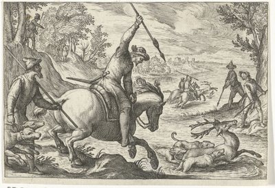Landskap med rådjursjakt Jaktscener (serietitel) Ikoner Venantum Art Varias Representantes (serietitel) av Egbert Jansz.