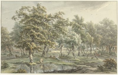 Landskap i Eext (provinsen Drenthe) Face in the Eext (Drenthe) av Egbert van Drielst
