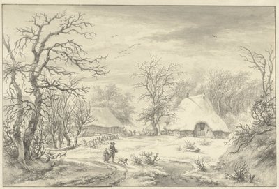 vinterlandskap av Egbert van Drielst