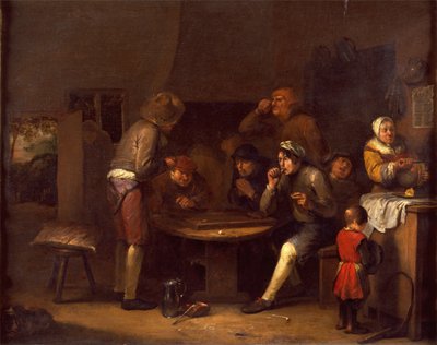 Interiör av en bondgård, 1677 av Egbert van the Elder Heemskerck