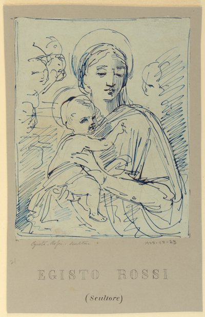 Madonna och barn av Egisto Rossi