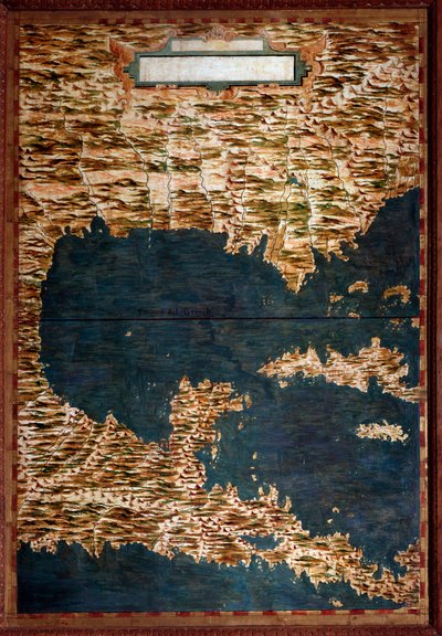 Mexiko, Kuba, Florida och Jamaica Karta gjord av Egnazio Danti (1536-1586) matematiker, kosmograf och italiensk arkitekt. Omkring 1567. Florens, Palazzo Vecchio, Sala del Mappamondo av Egnazio Danti