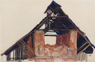 Den gamla gaveln av Egon Schiele