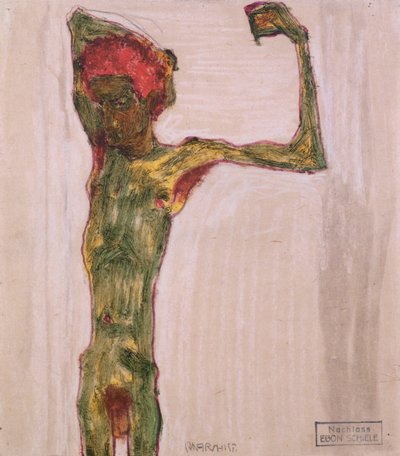 Anarkist, ca 1909-10 av Egon Schiele