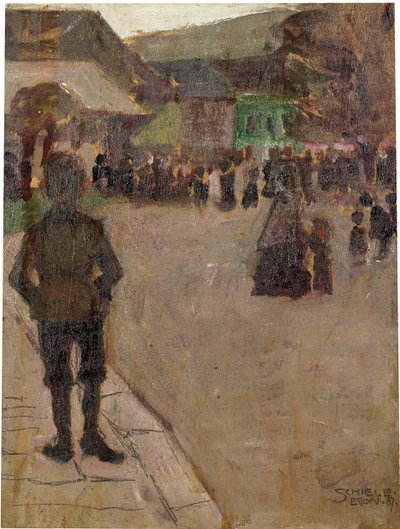 Före Leopoldidagen i Klosterneuburg, 1907 av Egon Schiele