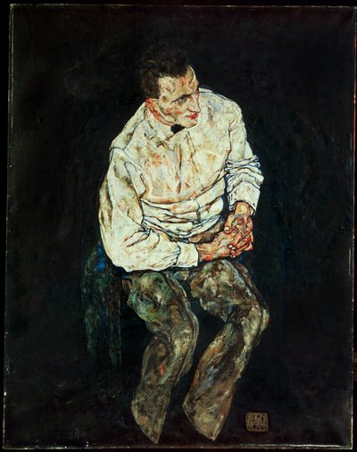 Porträtt av Karl Gruenwald [Porträtt Karl Gruenwald] ... av Egon Schiele