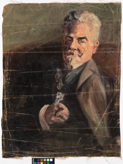 Porträtt av Leopold Czhiaczek av Egon Schiele