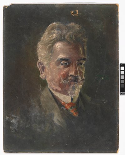 Porträtt av Leopold Czihaczek i trekvartsprofil av Egon Schiele