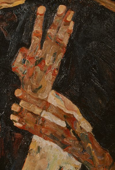 Poeten (olja på duk) av Egon Schiele