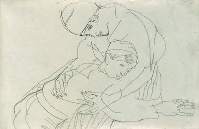Omfamning, 1914 av Egon Schiele