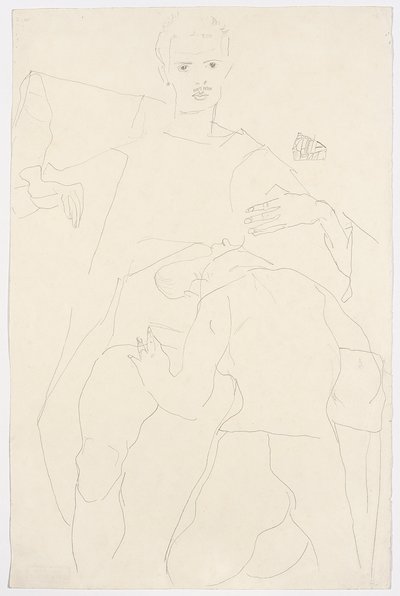 Erotisk scen av Egon Schiele