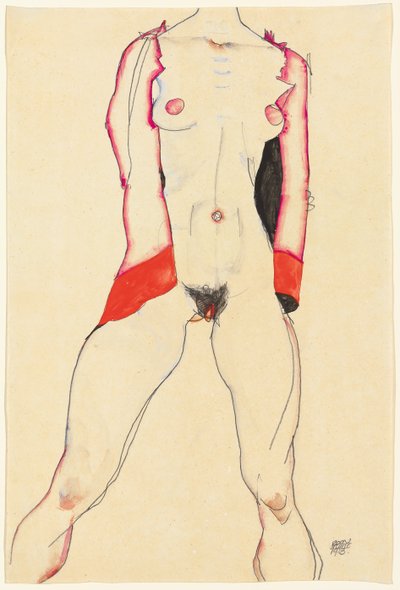 kvinnlig torso; Kvinnlig torso, 1913 av Egon Schiele