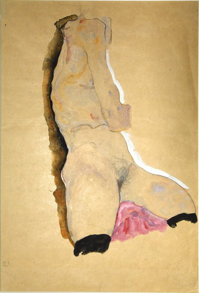 Kvinnlig överkropp, 1911. av Egon Schiele