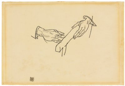 Handstudie, Dr. Viktor Ritter von Bauer, 1917 av Egon Schiele
