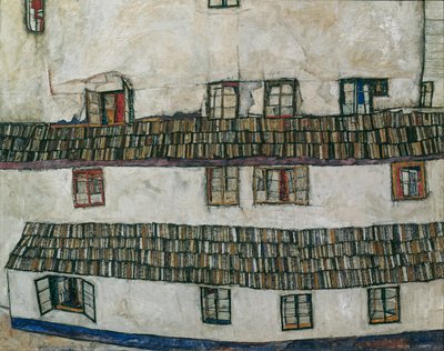 husvägg (fönster) av Egon Schiele