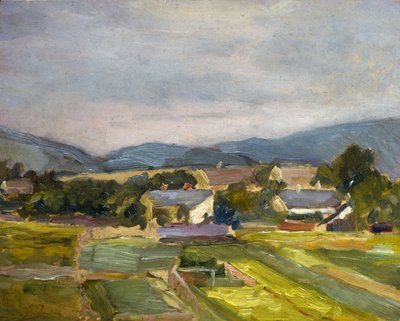 Landskap i norra Österrike, 1907 av Egon Schiele