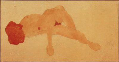 Liggande kvinnlig naken av Egon Schiele