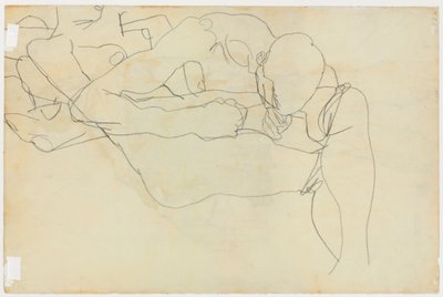 Älskare, 1913 av Egon Schiele