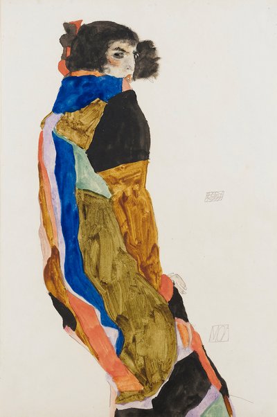 Moah. Verk av Egon Schiele (1890-1918), akvarell och gouache på papper av Egon Schiele