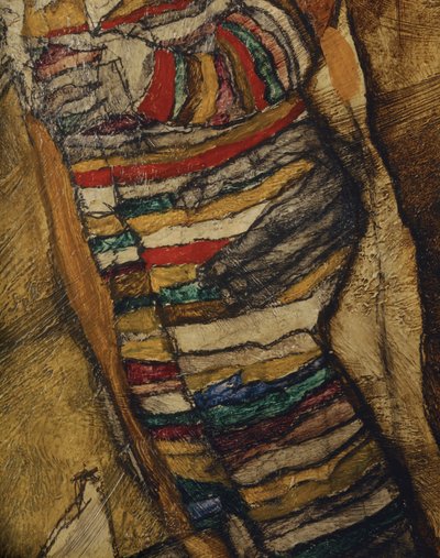 Mor med två barn (olja på duk) av Egon Schiele