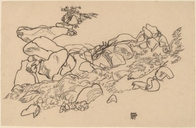 Bergström av Egon Schiele
