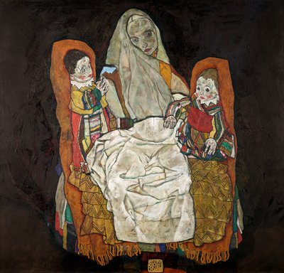 mor med två barn III av Egon Schiele