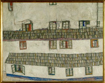 Gamla hus, Krumlov, Tjeckien av Egon Schiele